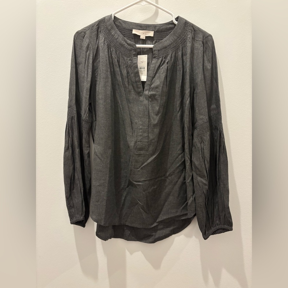 LOFT Charcoal Blouse